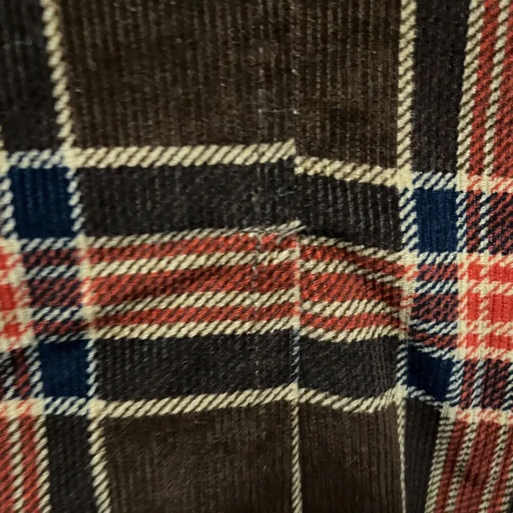 Miller Western Wear Blazer Sport Coat Men Size 40 Vintage Plaid Cowboy Corduroy